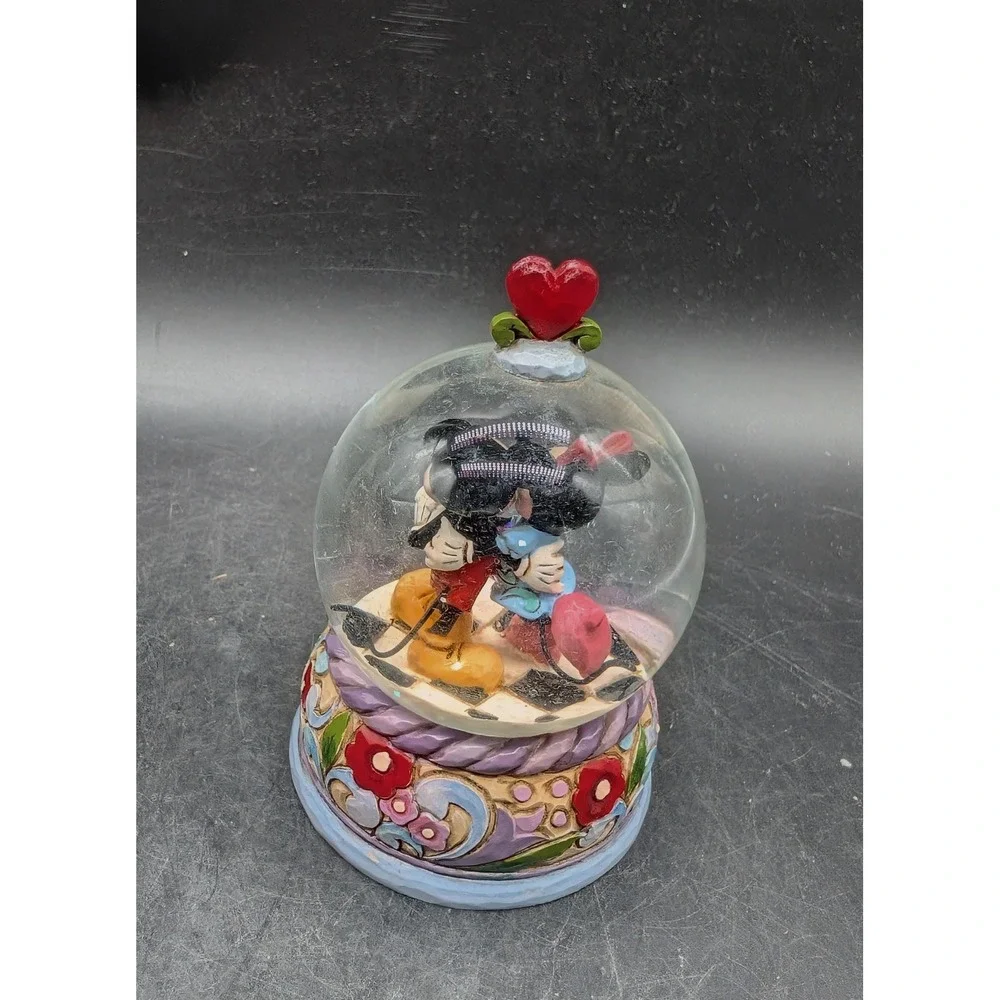 Jim Shore Disney Traditions Mickey Minnie Spring Jitterbug Snow Globe 4015350